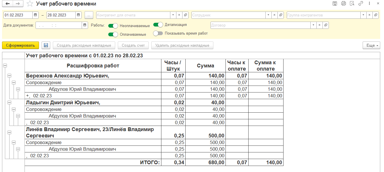 Отчет по работам